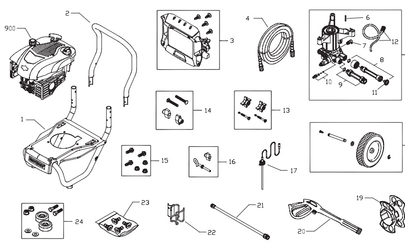 Craftsman Pressure Washer 020354-0 Parts